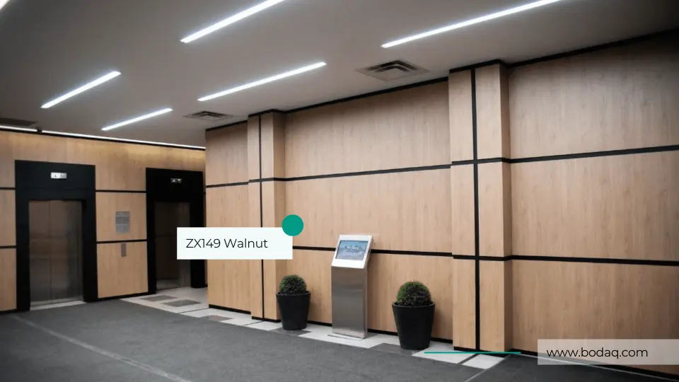 Elevator Lobby in ZX149 Nordic Pine film