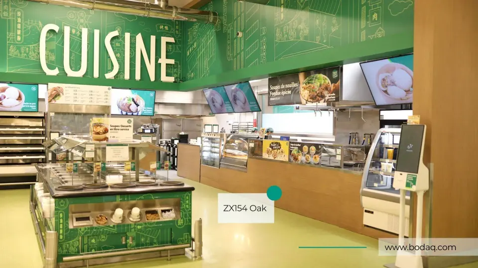 Prepared Foods Counter in ZX154 Harvest Oak film