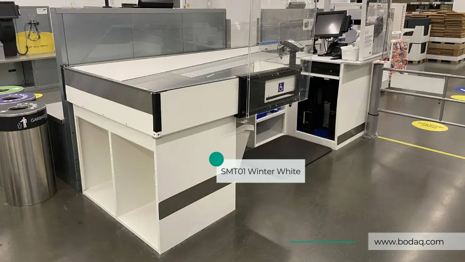 Self-Checkout in SMT01 Winter White film